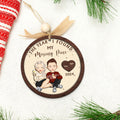 The Year I Found My Missing Piece Kissing Couples - Personalized 2-Layered Wooden Ornament CF806 - 19Gifts