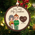 Two Layer Wooden Couple Ornament, Customized You Are My Missing Piece Love Ornament, CF711 - 19Gifts