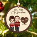 Two Layer Wooden Couple Ornament, Customized You Are My Missing Piece Love Ornament, CF711 - 19Gifts