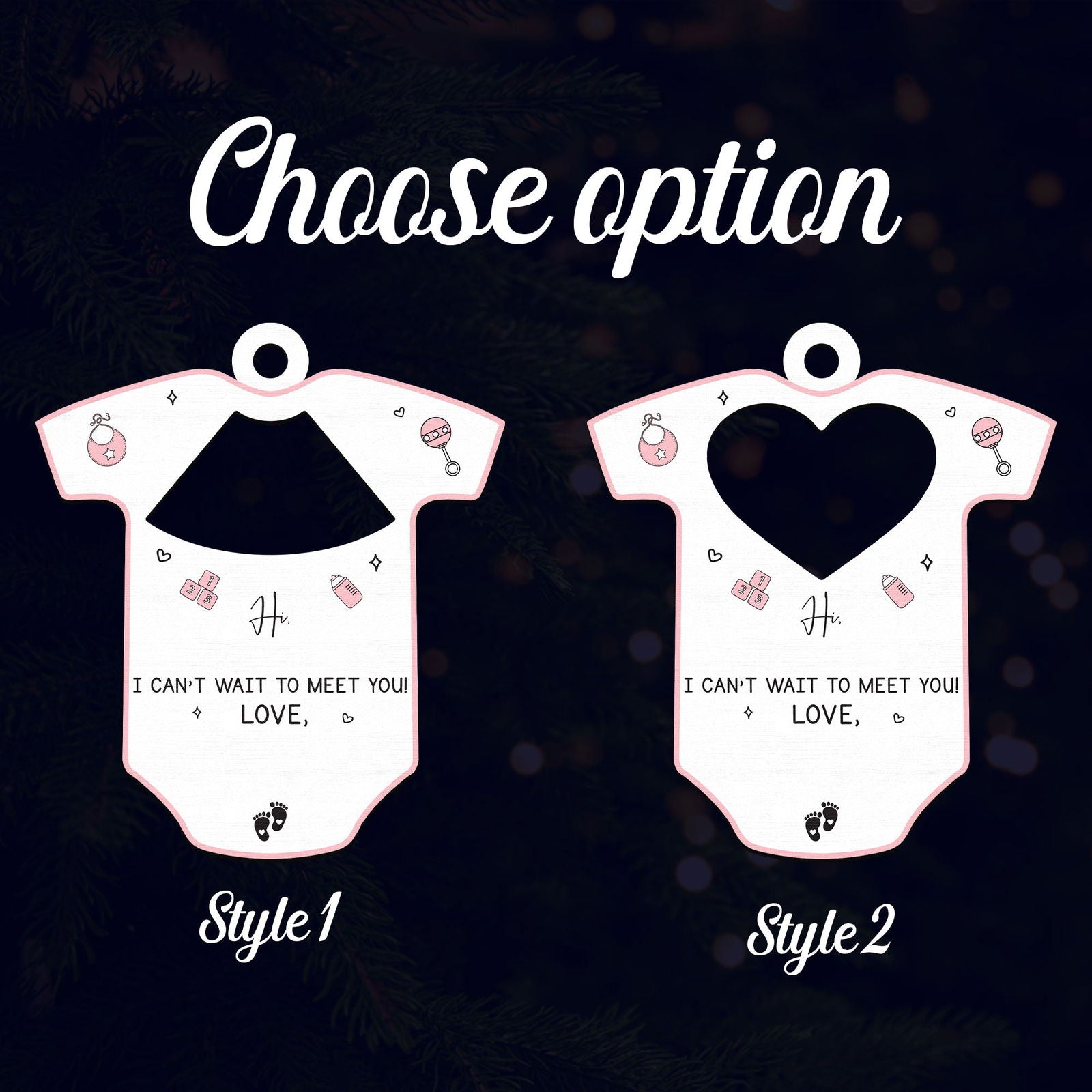 Ultrasound Baby's First Christmas Ornament, Birth Announcement Ornament CF709 - 19Gifts