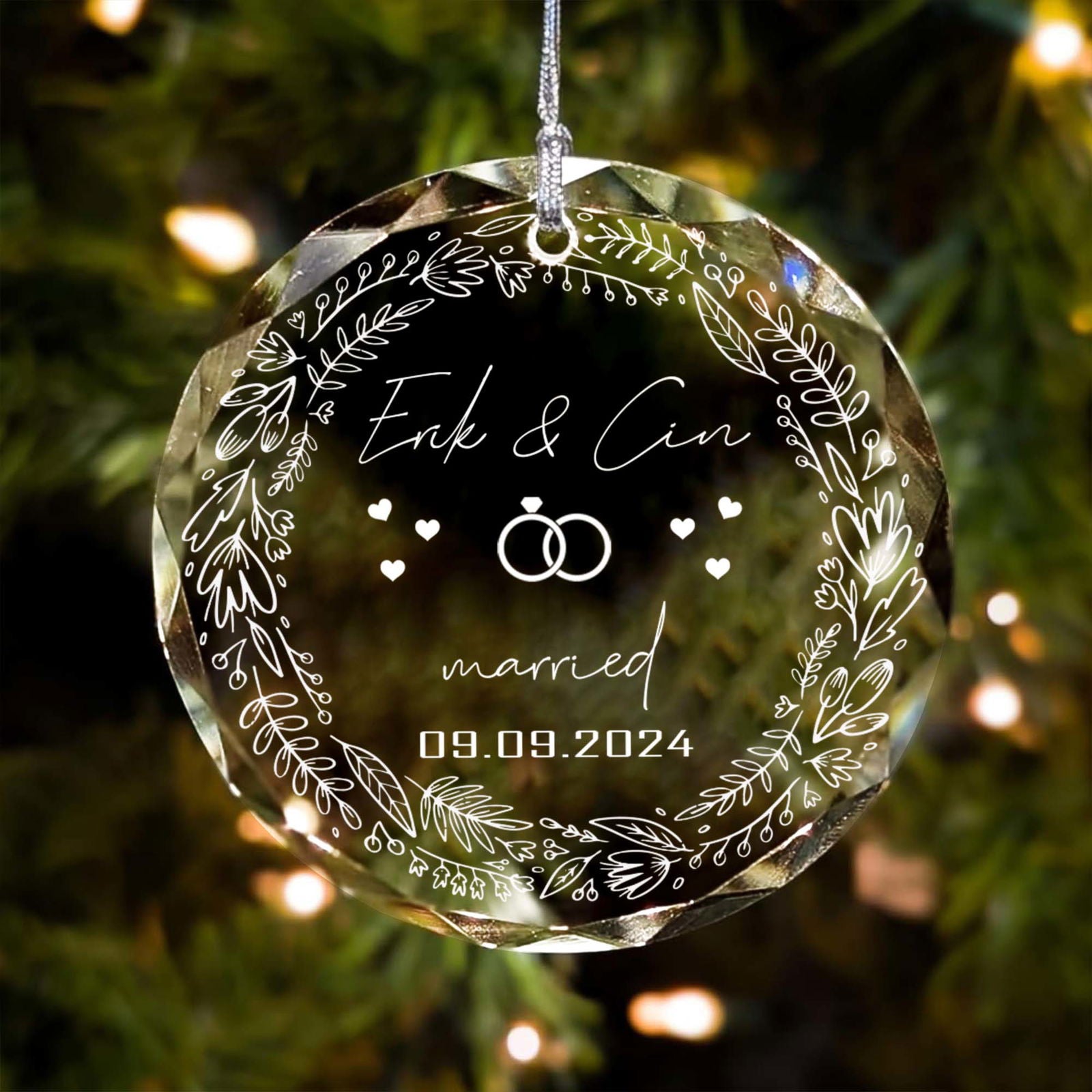 Wedding Christmas Ornament, Custom Location Map Wedding Ornament GX05-8 - 19Gifts