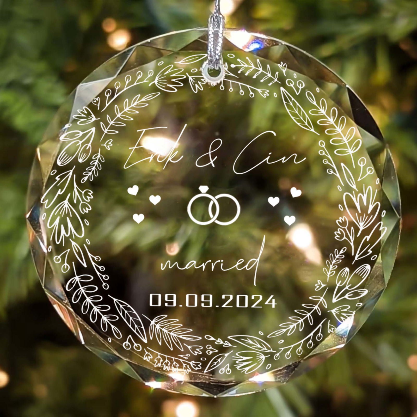 Wedding Christmas Ornament, Custom Location Map Wedding Ornament GX05-8 - 19Gifts