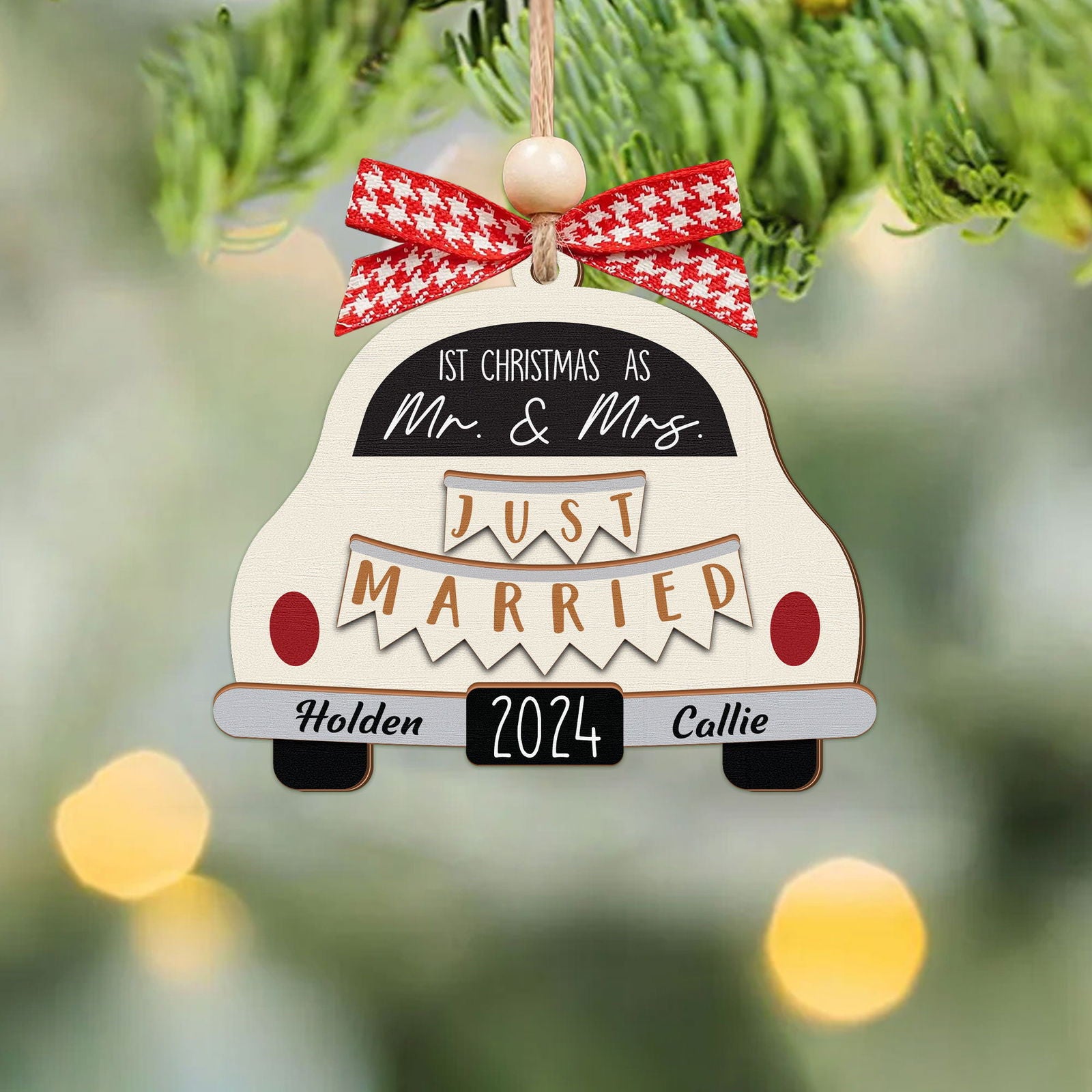 Wedding Gifts, Two Layer First Christmas Married Ornament 2024, OW03-01 - 19Gifts