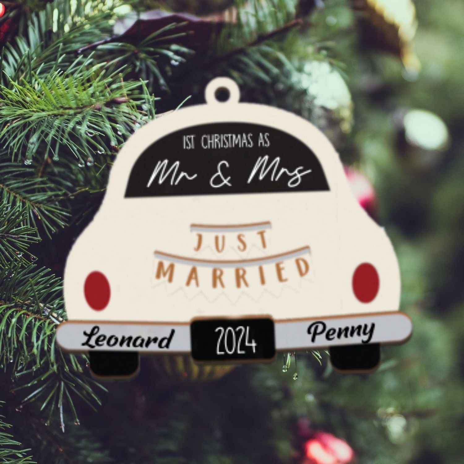 Wedding Gifts, Two Layer First Christmas Married Ornament 2024, OW03-01 - 19Gifts