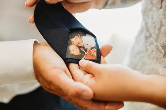 Custom Photo Patch for Ties, Tie Picture Father of the Bride Gift, Tie Photo Patch, Personalized Gifts for Dad, Tie Patch, Grampa, Wedding, Father of the Bride, Father's Day, Micro Wedding, Father of the Groom, Grandpa Gift